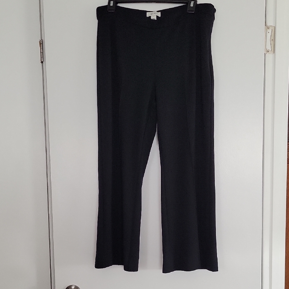 Ponte Kick-Flair Ankle Black Women's Pants